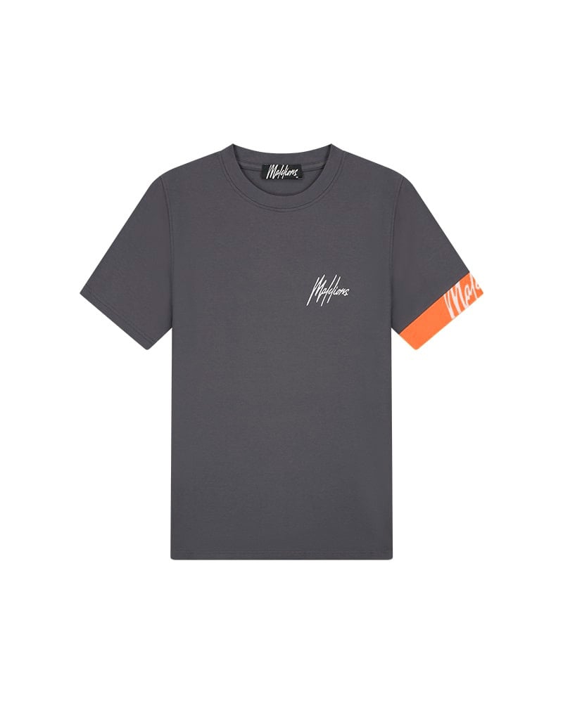 Malelions Men Captain T-Shirt 2.0 - Antra/Orange