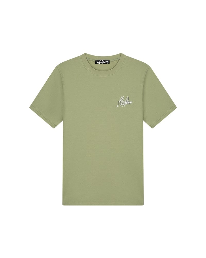 Malelions Men Splash T-Shirt - Sage Green