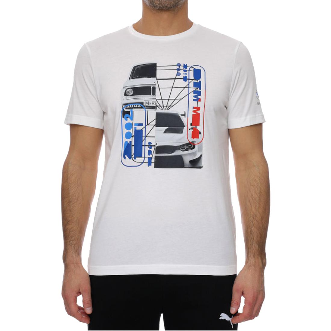 Puma BMW Motorsport Graphic Tee, Mens white T-shirt