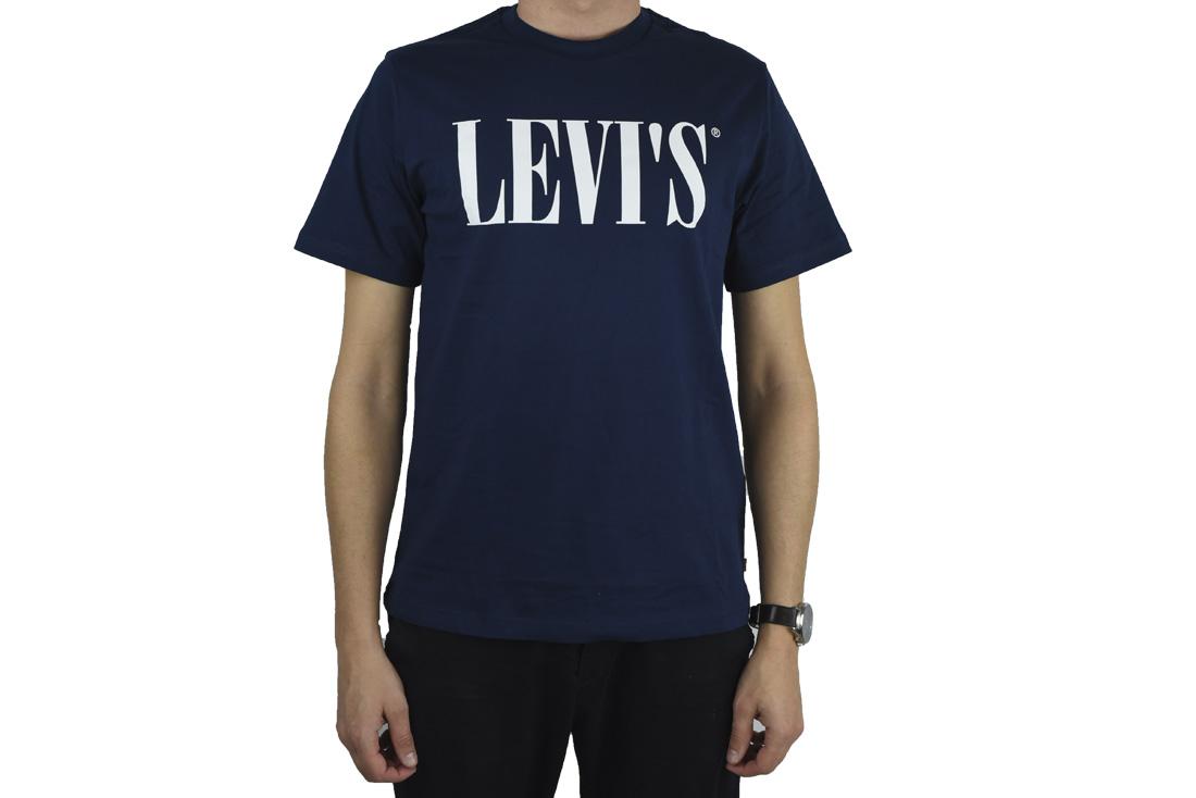 Levis Levi's Relaxed Graphic Tee, marineblauw T-shirt voor heren