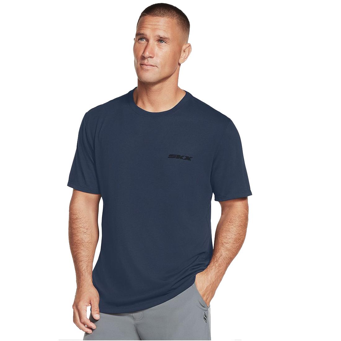 Skechers Dri-Release SKX Tee, marineblauw T-shirt voor heren