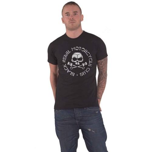 Pertemba FR - Apparel Zwarte Rebel Motorcycle Club Unisex volwassen zuiger schedel T-shirt