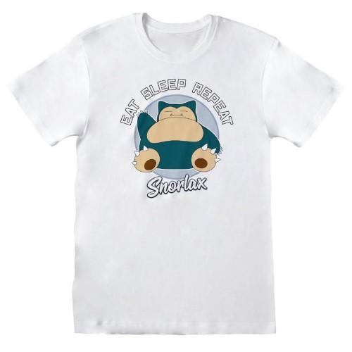 Pokemon Unisex Adult Eat Sleep Repeat Snorlax T-Shirt