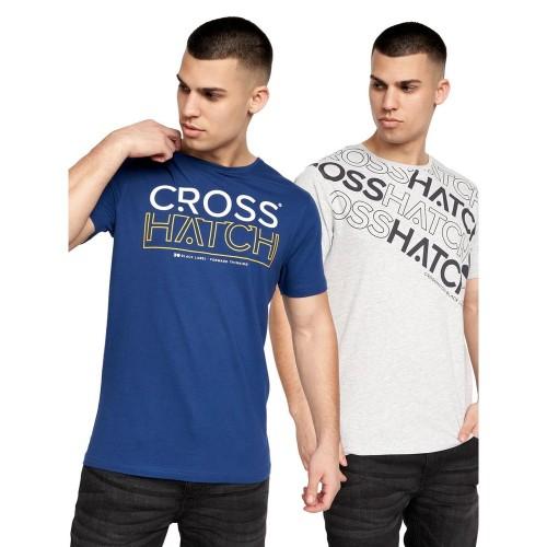 Crosshatch Alstan T-shirt voor heren (Pak van 2)