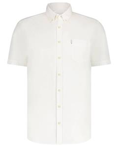 State Of Art Short Sleeve Hemd Leinen Weiß