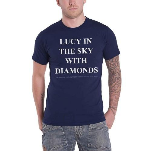The Beatles Unisex volwassen Lucy in de lucht met diamanten T-shirt met print op de rug