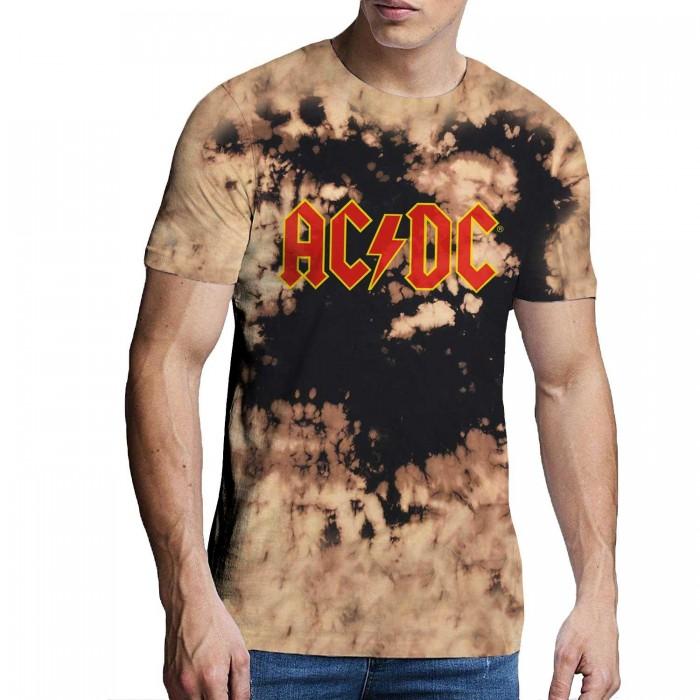AC/DC AC / DC Unisex Adult The Wash Collection Dip Dye Logo T-Shirt