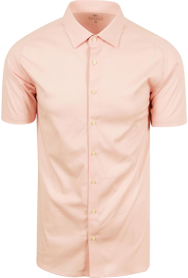 Desoto Short Sleeve Jersey Hemd Apricot Rosa