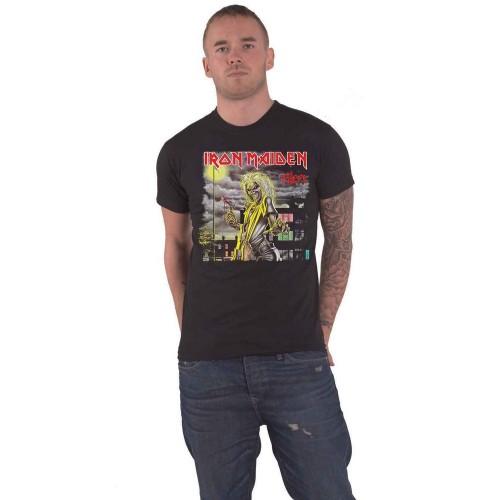 Iron Maiden Unisex volwassen moordenaars V.2. Albumtracklijst Terug Print T-shirt
