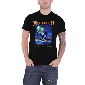 Megadeth Unisex volwassen roest in vrede tracklijst terug print T-shirt