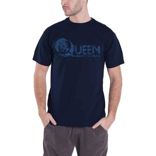 Queen Koningin Unisex volwassen nieuws van de wereld terug print logo T-shirt