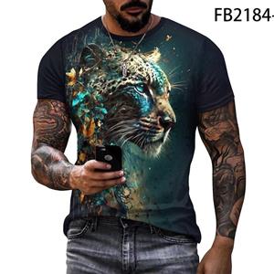 Personalized Printed Vintage Y2k Tops Herenkleding T-shirt 3D-geprinte grappige dieren giraffe leeuw luipaard grafische T-shirts zomer casual streetwear tee kleding