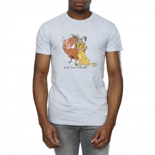The Lion King Het Lion King heren klassieke Simba Timon & Pumbaa Heather T-shirt
