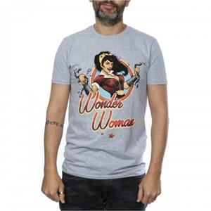 Pertemba FR - Apparel DC Bombshells Wonder Woman Badge Heather T-shirt voor heren