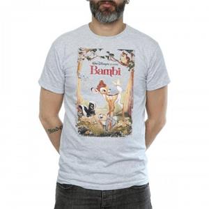 Bambi Heren Retro Poster-T-shirt