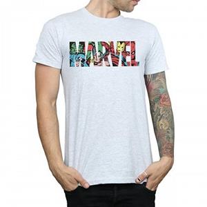 Marvel Heren Comics Infill Logo T-shirt