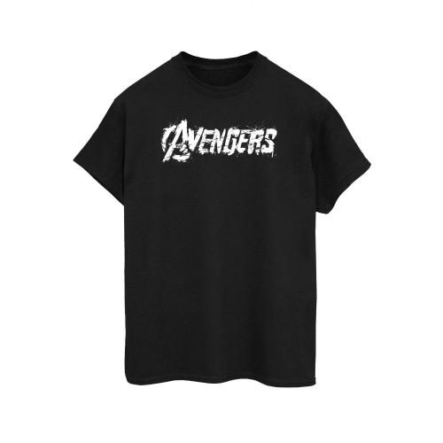 Marvel avengers Heren Distressed Logo T-shirt
