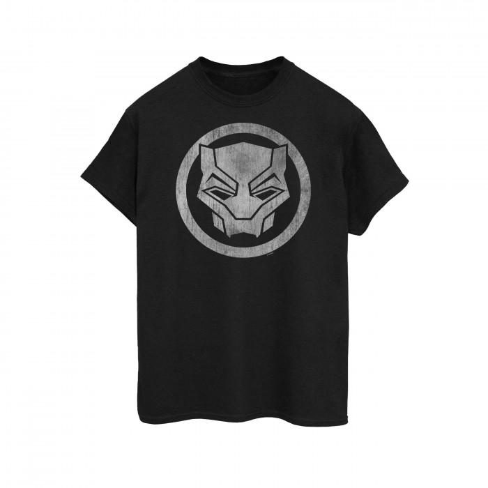 Black Panther katoenen T-shirt met verontrust logo voor heren