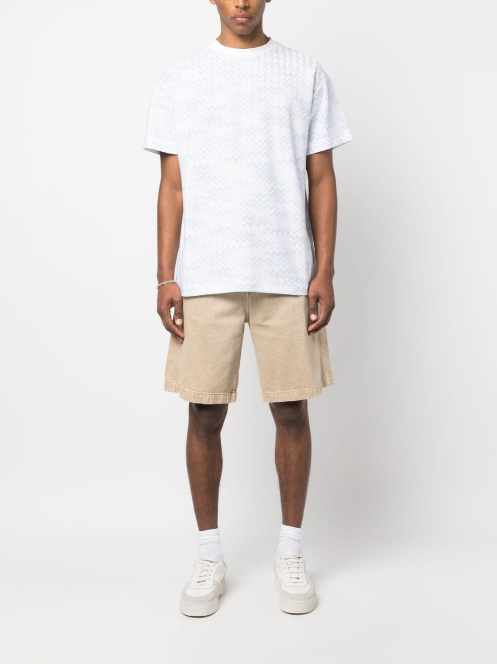Missoni T-shirt met zigzag-patroon - Wit