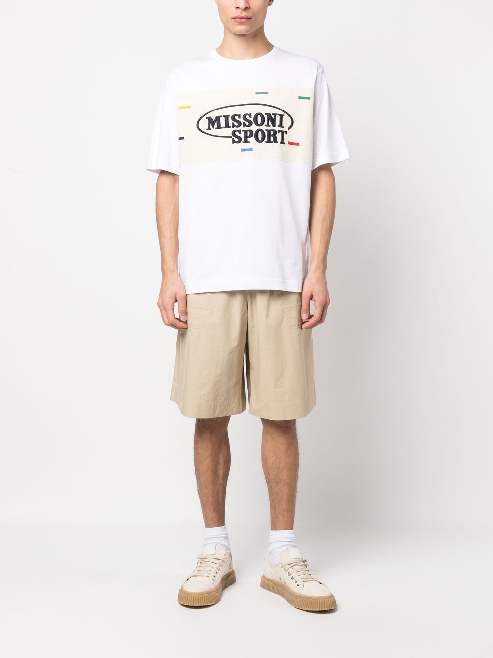 Missoni T-shirt met geborduurd logo - Wit