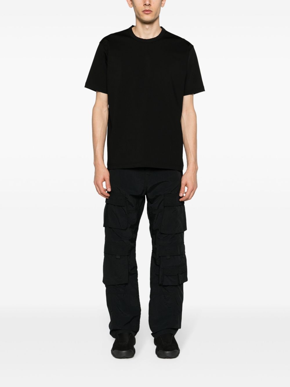 Junya Watanabe MAN T-shirt met ronde hals - Zwart