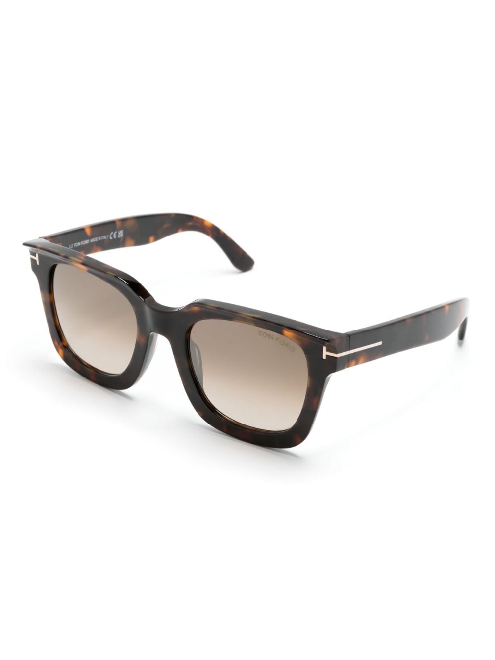TOM FORD Eyewear Leigh-02 zonnebril met vierkant montuur - Bruin