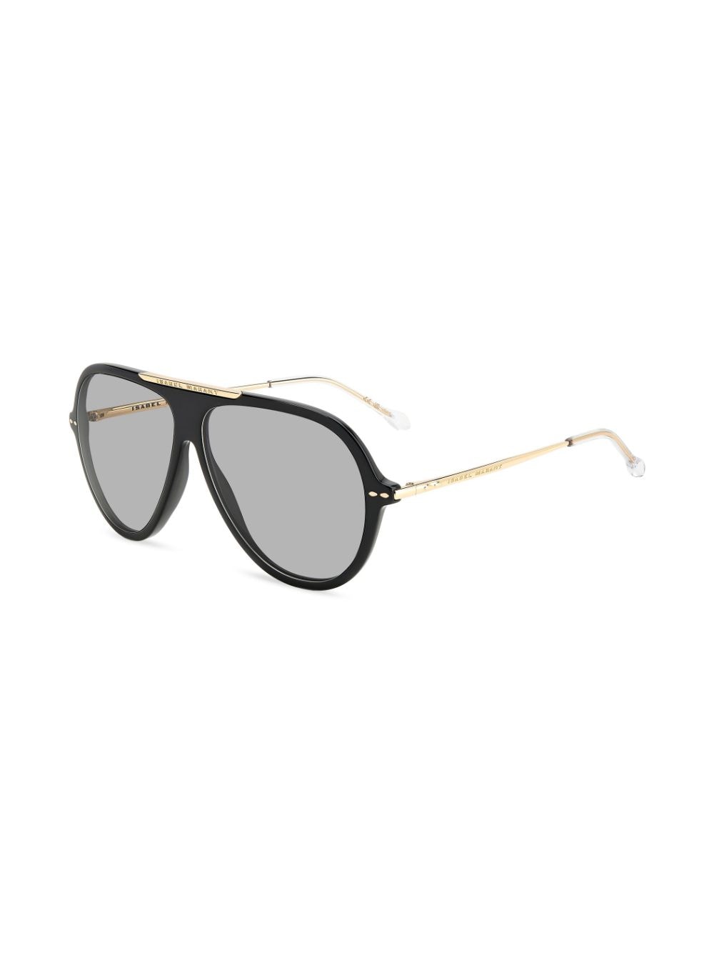 Isabel Marant Eyewear logo-engraved navigator-frame sunglasses - Zwart