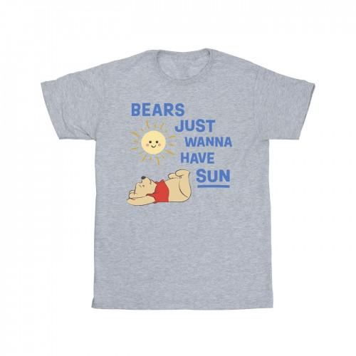 Disney Mens Winnie The Pooh Bears Just Wanna Have Sun T-Shirt