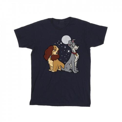 Disney Mens Lady And The Tramp Moon T-Shirt