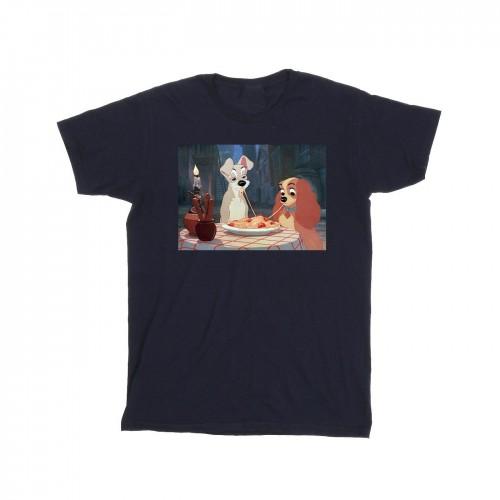 Disney Mens Lady And The Tramp Spaghetti Photo T-Shirt