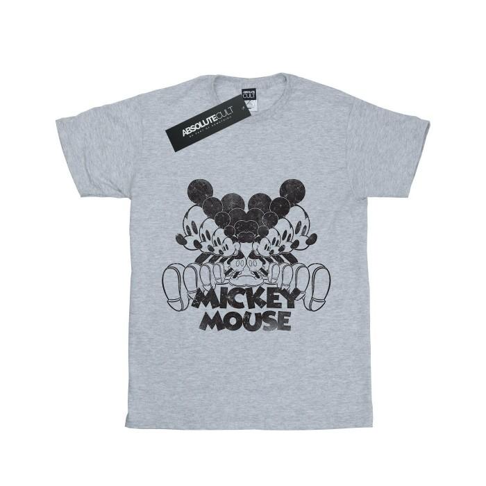 Disney Mens Mickey Mouse Mirrored T-Shirt