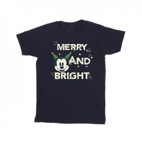 Disney Mens Mickey Mouse Merry & Bright T-Shirt
