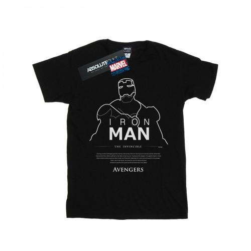 Marvel Mens Iron Man Single Line T-Shirt