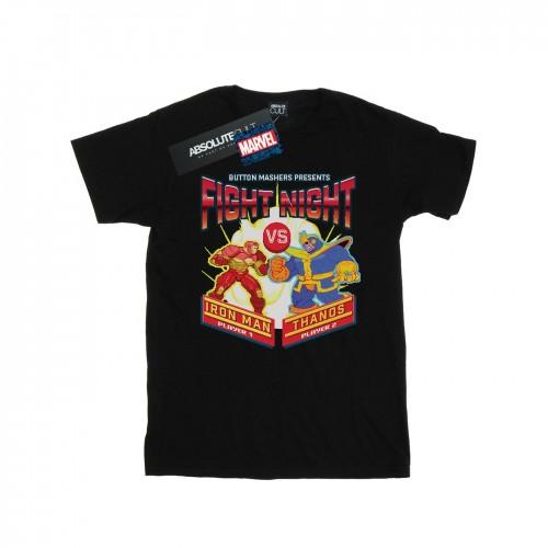 Marvel Mens Fight Night Iron Man Vs Thanos T-Shirt