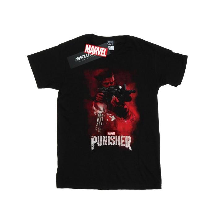 Marvel Mens The Punisher TV Series Red Smoke T-Shirt