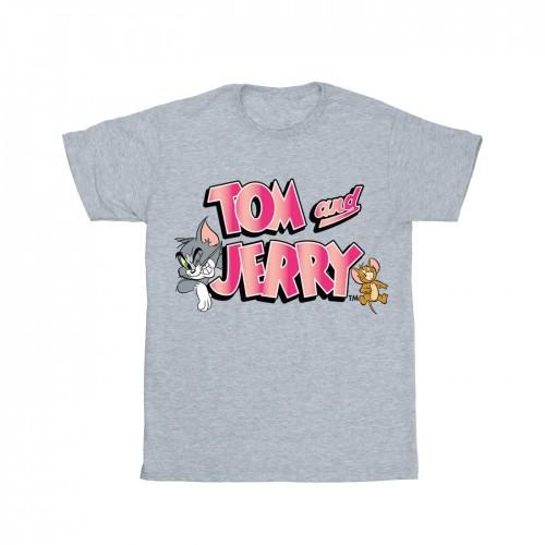 Tom And Jerry Mens Gradient Logo T-Shirt