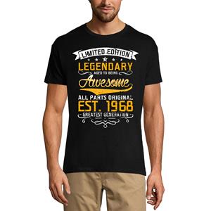 Ultrabasic Heren vintage T-shirt legendarisch oud tot geweldig 1968 - cadeau voor 52e verjaardag tee shirt