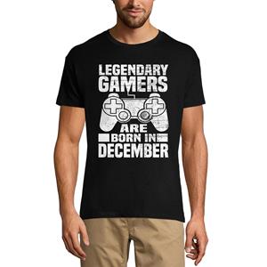 Ultrabasic Mannen gaming-T-shirt Legendarische gamers zijn geboren in december - Cadeau voor verjaardags-T-shirt