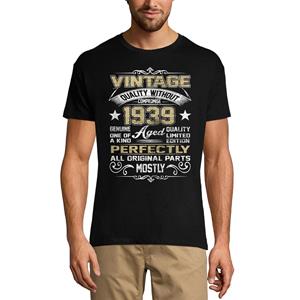 Ultrabasic Heren T-shirt Vintage 1939 perfect verouderd - 81e verjaardagscadeau T-shirt