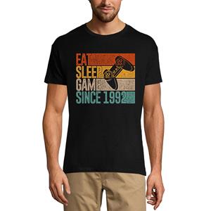 Ultrabasic Heren T-shirt Eat Sleep Game Sinds 1992 - Cadeau voor 28e verjaardag - Gamer Tee Shirt