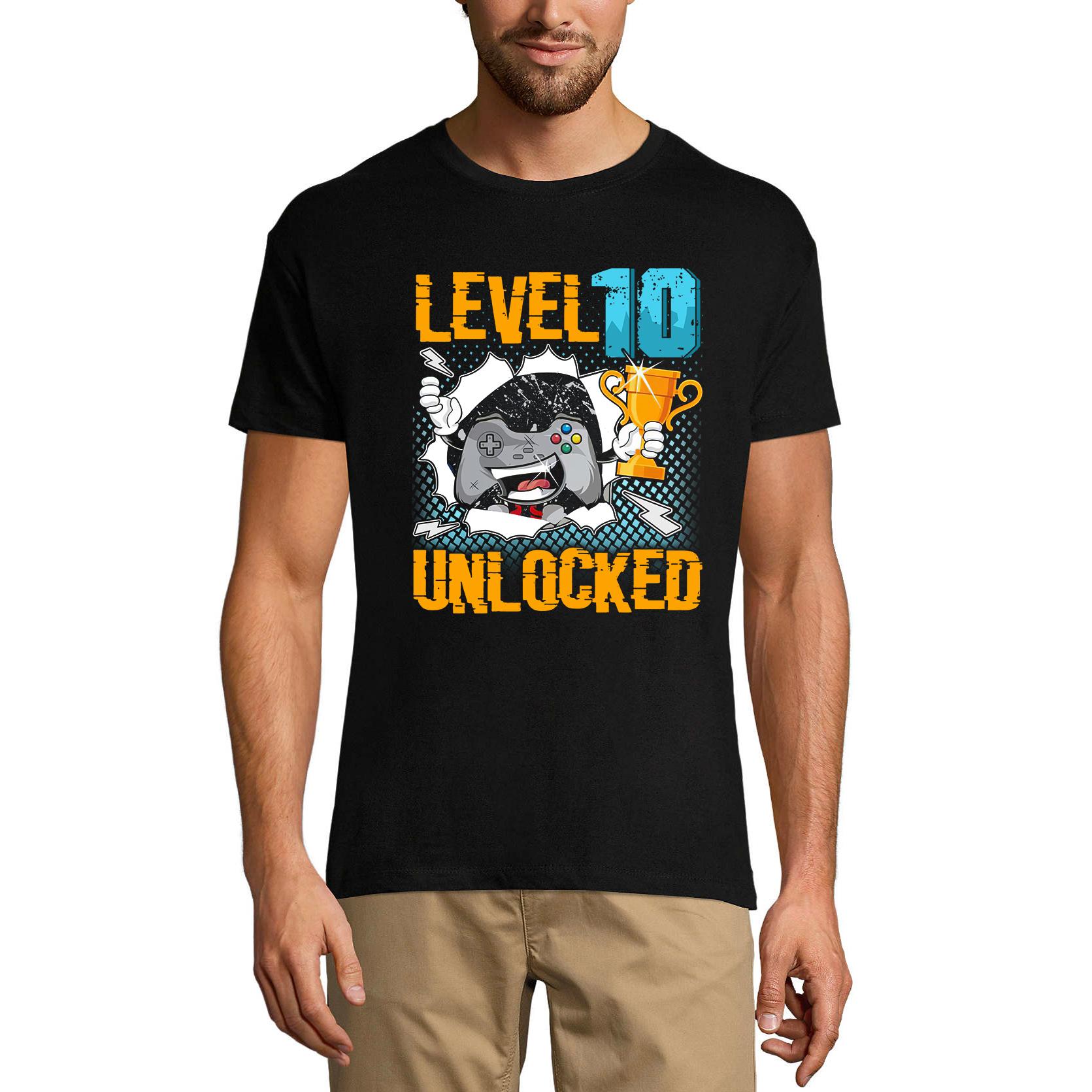 Ultrabasic Heren gaming T-shirt niveau 10 ontgrendeld - cadeau voor 10e verjaardag - 10e verjaardagscadeau