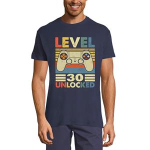 Ultrabasic Gaming T-shirt voor heren Level 30 ontgrendeld - Retro Gamer 30e verjaardag T-shirt