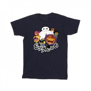 Disney Mens Big Hero 6 Baymax Group Manga T-Shirt