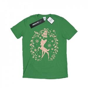 Disney Mens Bambi Christmas Wreath T-Shirt