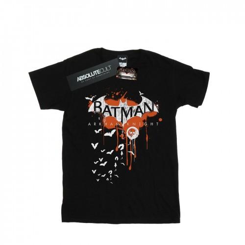 DC Comics Mens Batman Arkham Knight Halloween Logo Art T-Shirt