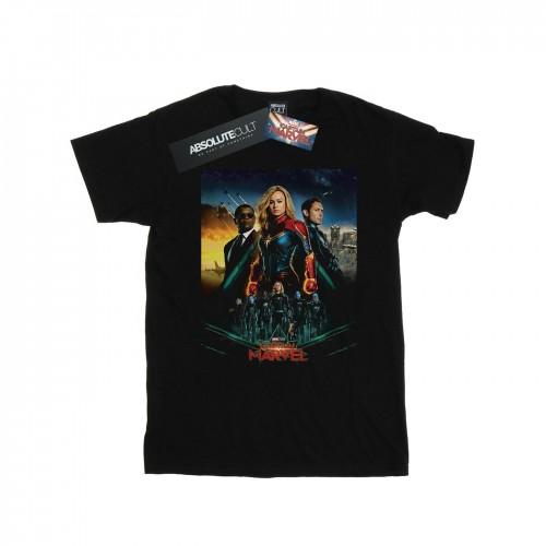 Marvel Mens Captain  Movie Starforce Poster T-Shirt