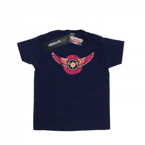 Marvel Mens Captain  Wings Patch T-Shirt