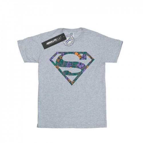 DC Comics Mens Superman Floral Logo 1 T-Shirt