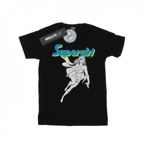 DC Comics Mens Supergirl Mono Action Pose T-Shirt