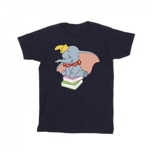 Disney Mens Dumbo Sitting On Books T-Shirt